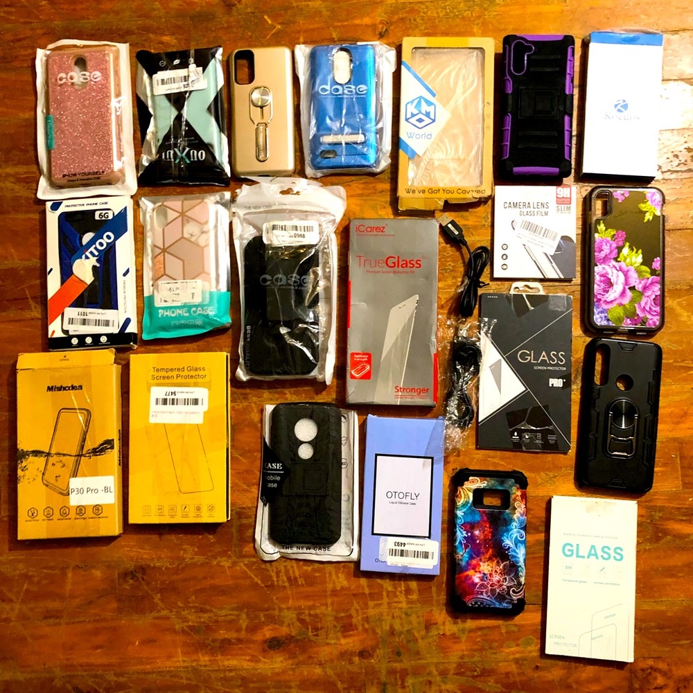 Modern bundle of new phone cases